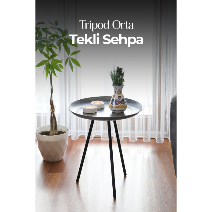 Tripod Orta Tekli Sehpa | Ev - Bahçe - Piknik - Ofis