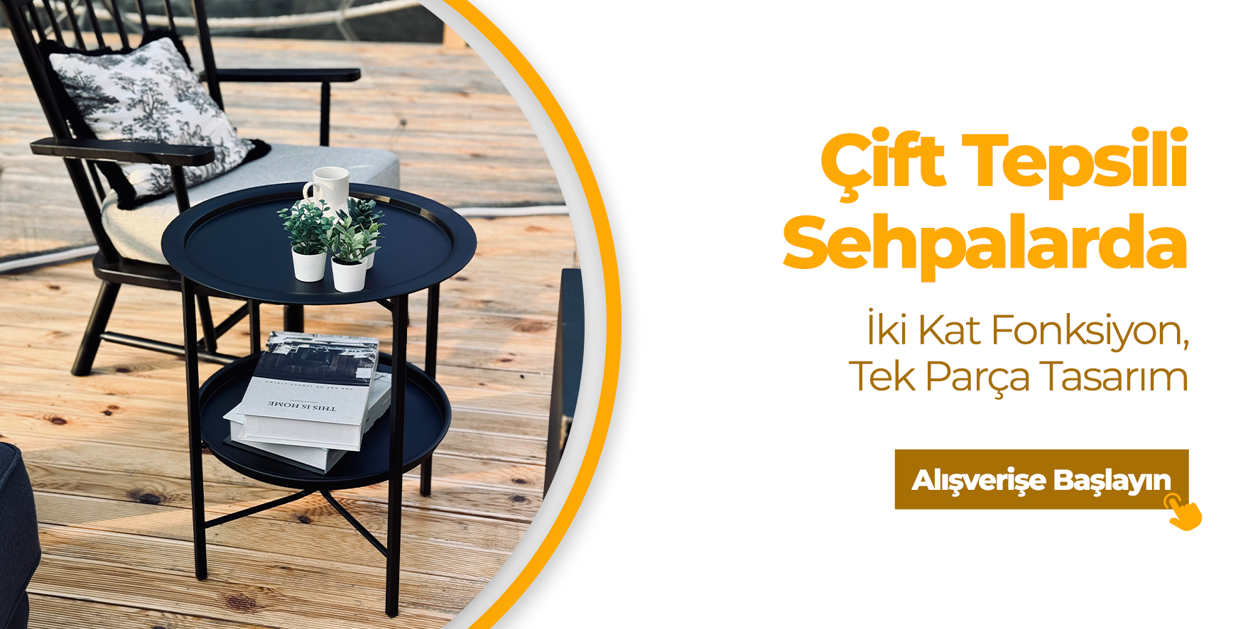 Çift Tepsili Sehpalar