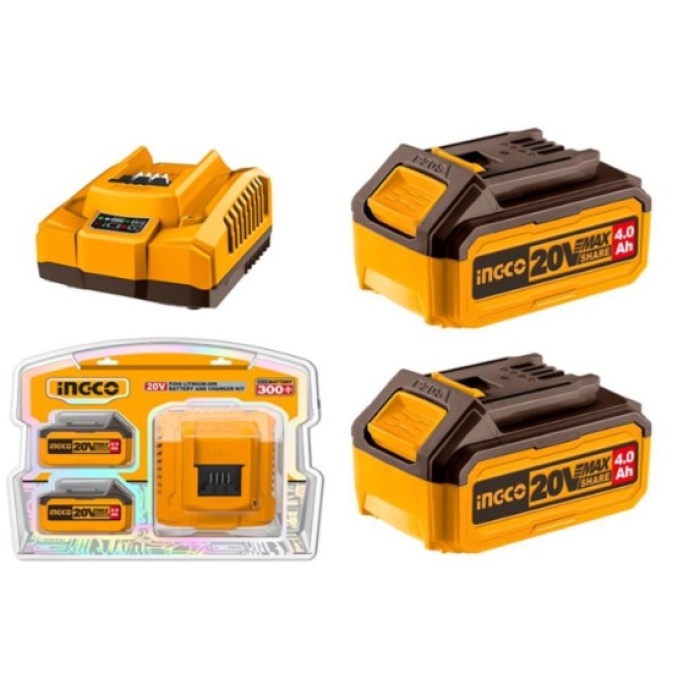 İNGCO FBCPK1424E AKÜ & ŞARJ CİHAZI SET 2+1 20V 4.A