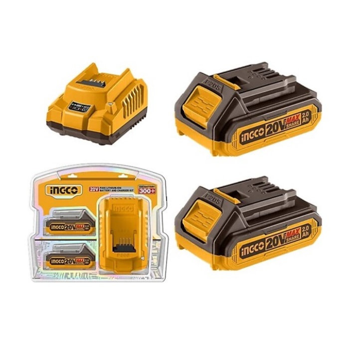 İNGCO FBCPK1222E AKÜ & ŞARJ CİHAZI SETİ 2.0Ah 20V