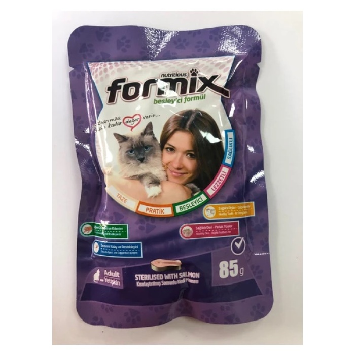 FORMİX SOMON ETLİ JÖLELİ KISIR KEDİ 85GR