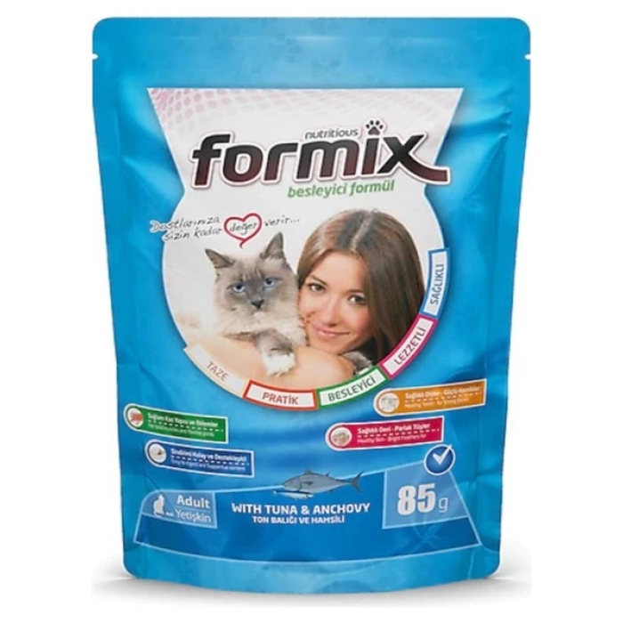 FORMİX TON BALIĞI VE HAMSİLİ JÖLELİ YETİŞKİN KEDİ 85GR