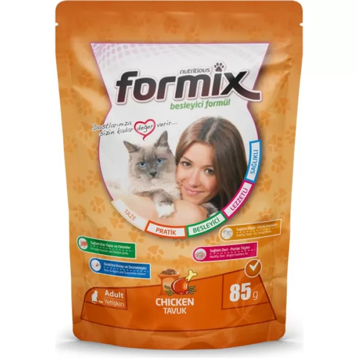 FORMİX TAVUK ETLİ JÖLELİ YETİŞKİN KEDİ 85GR