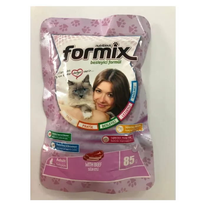 FORMİX SIĞIR ETLİ JÖLELİ YETİŞKİN KEDİ 85GR