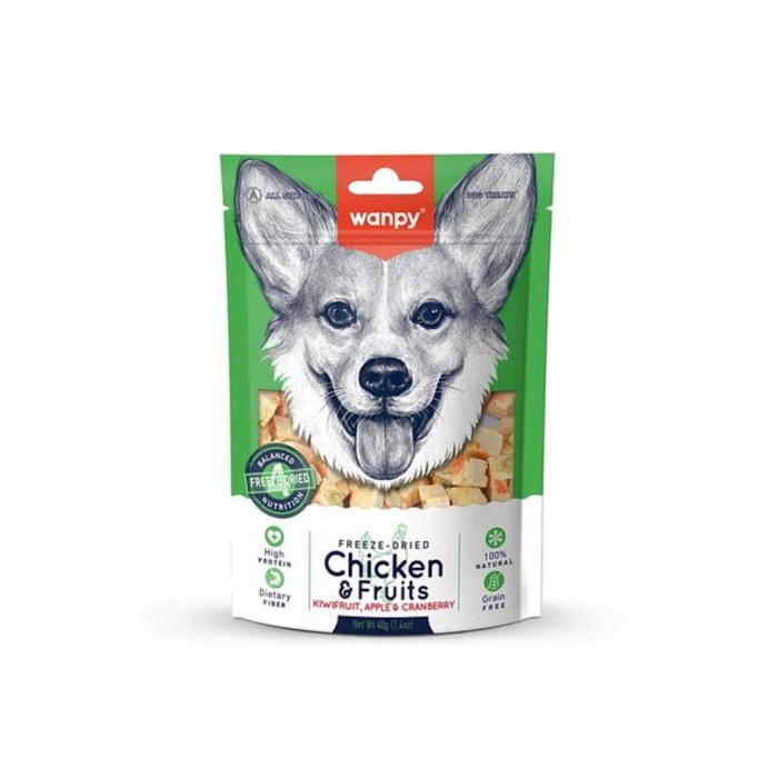Dondurularak Kurutulmuş Tavuk Meyve Köpek Ödül Maması 40 gr