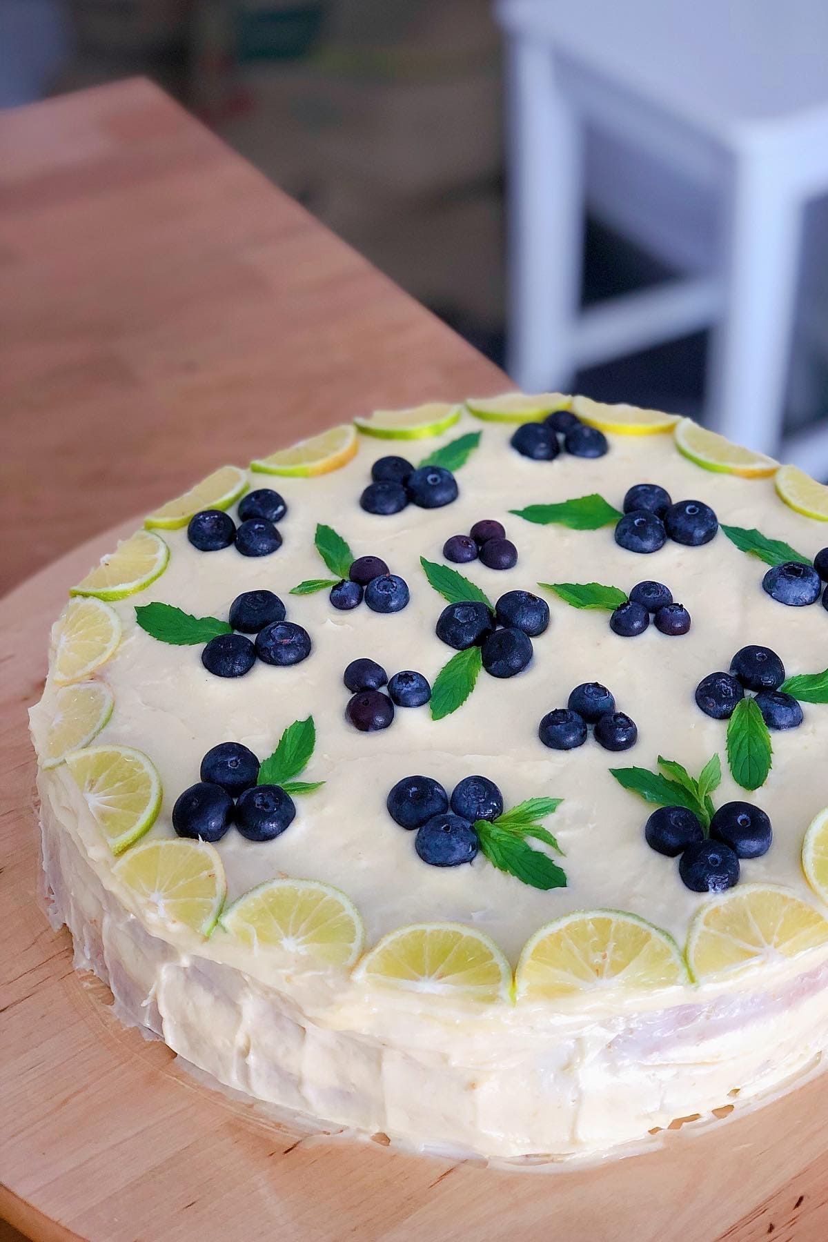 Çeşme Limonlu Yaban Mersinli Pasta