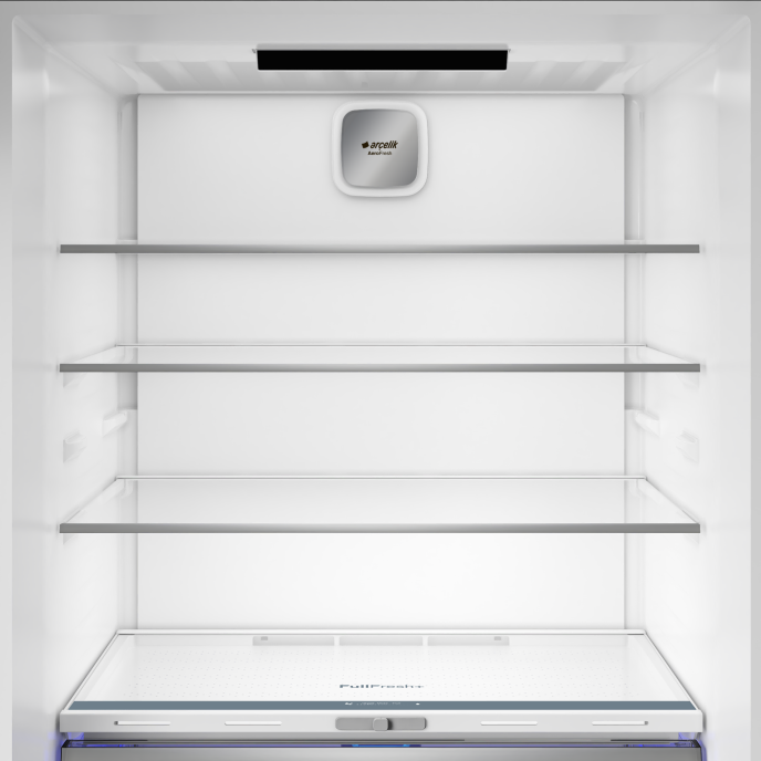 ARÇELİK 278551 EBC AI Fit Beyaz Cam Yapay Zeka Teknolojili Alttan Donduruculu Buzdolabı