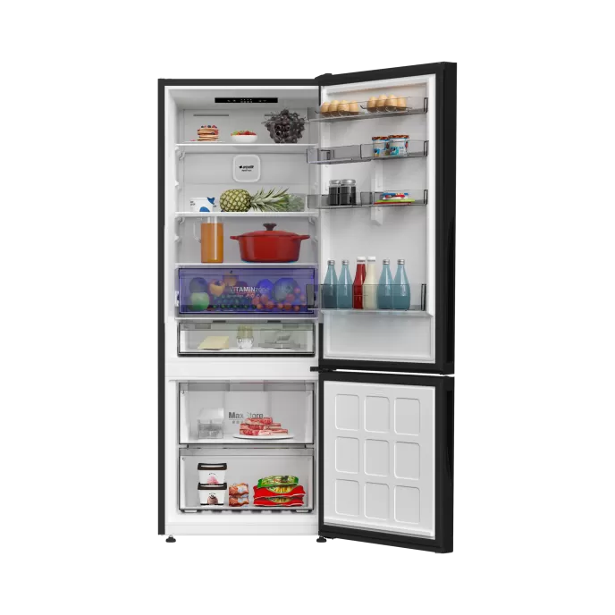 ARÇELİK 270475 IESC AI Siyah Cam Yapay Zeka Teknolojili Alttan Donduruculu Buzdolabı