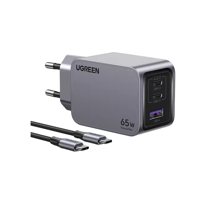 UGREEN UGREEN Nexode Pro 65W adaptör+100W kablo Cep Telefonu Aksesuar
