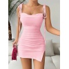 Pembe Fantezi Clup Elbisesi