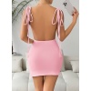 Pembe Fantezi Clup Elbisesi