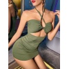 Kadın Yeşil Fantezi Clup Elbisesi