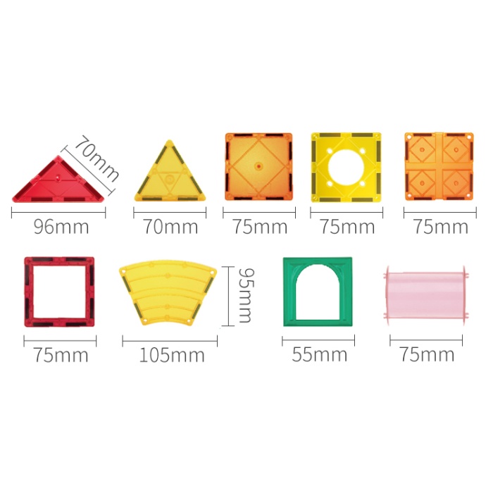 Magnetic Tiles 200 Parça Premium Manyetik Oyuncak/Bloklar Seti (Top+Araba) | Steam, Eğitici Bloklar