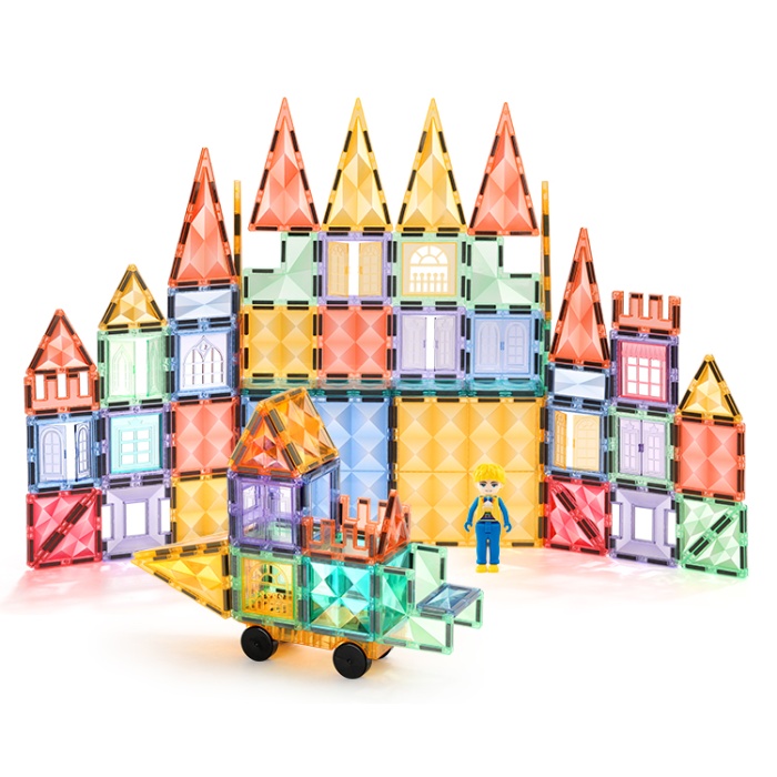 Starshine 100 Parçalı Premium Manyetik Oyuncak-Bloklar Seti Renkli Bloklar Seti | Steam, Eğitici Bloklar