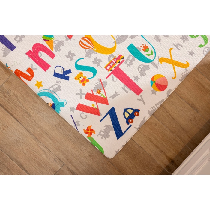Toy Alphabet Premium Bebek Oyun Matı / Halısı – 140x195 cm | 12 mm Kalınlık | Isı ve Darbe Yalıtımlı, Çift Taraflı