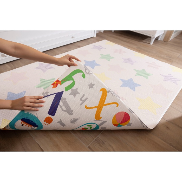 Toy Alphabet Premium Bebek Oyun Matı / Halısı – 140x195 cm | 12 mm Kalınlık | Isı ve Darbe Yalıtımlı, Çift Taraflı