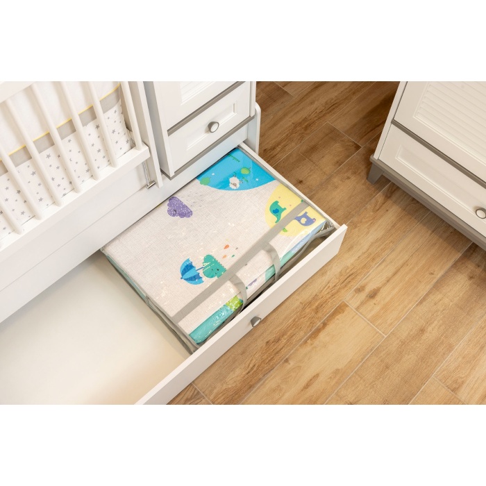 Animal Park Premium Katlamalı Bebek Oyun Matı / Halısı – 130x190 cm | 12 mm Kalınlık | Çift Taraflı, Taşınabilir, Isı ve Darbe Yalıtımlı