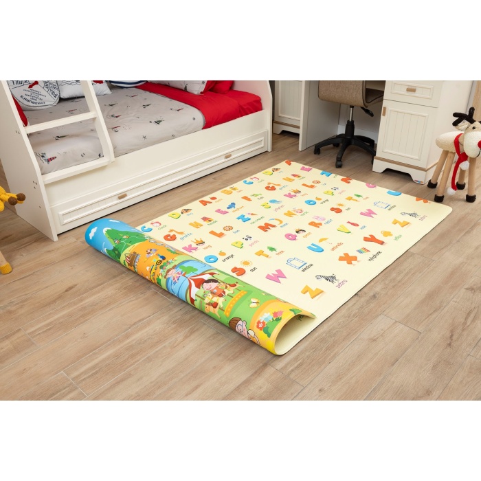 Asument Park Premium Bebek Oyun Matı / Halısı – 140x225 cm | 12 mm Kalınlık | Isı ve Darbe Yalıtımlı, Çift Taraflı