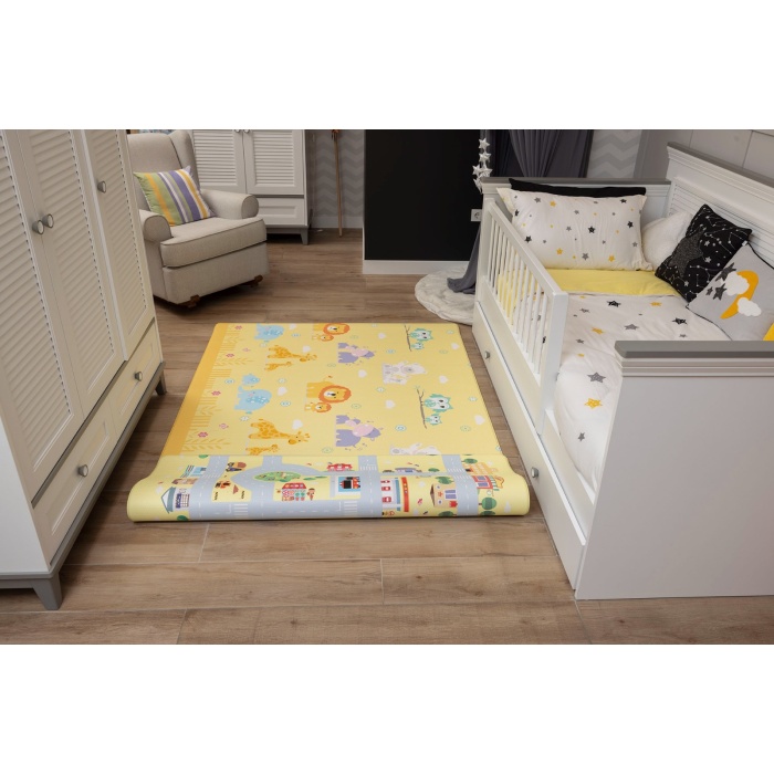 Mum And Baby Premium Bebek Oyun Matı / Halısı – 140x225 cm | 12 mm Kalınlık | Isı ve Darbe Yalıtımlı, Çift Taraflı