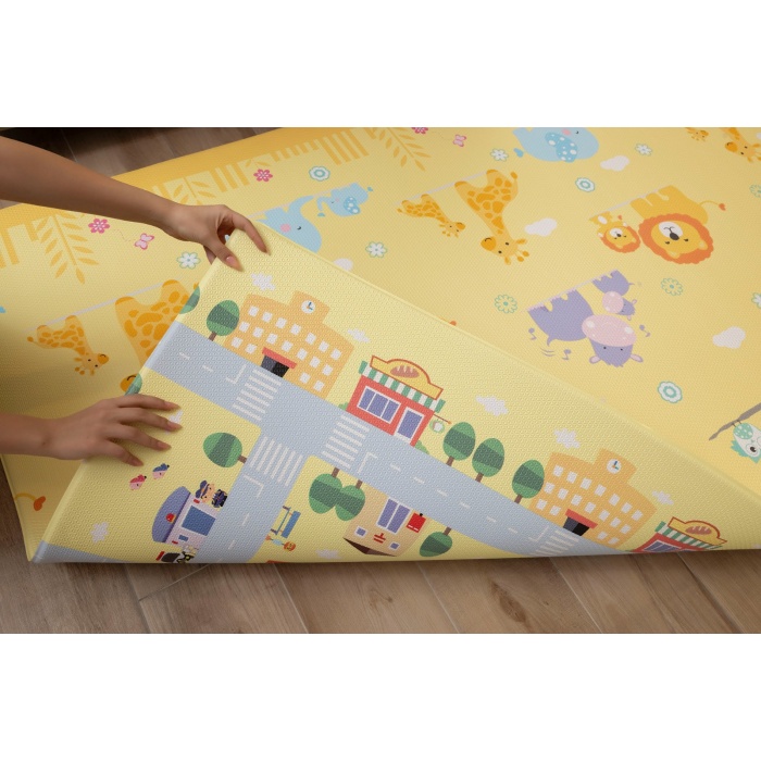 Mum And Baby Premium Bebek Oyun Matı / Halısı – 140x225 cm | 12 mm Kalınlık | Isı ve Darbe Yalıtımlı, Çift Taraflı
