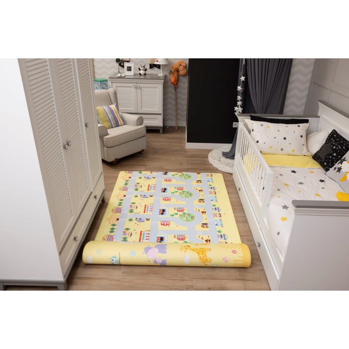 Mum And Baby Premium Bebek Oyun Matı / Halısı – 140x225 cm | 12 mm Kalınlık | Isı ve Darbe Yalıtımlı, Çift Taraflı