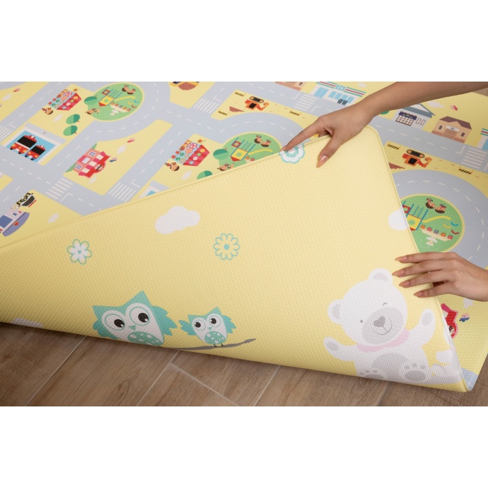 Mum And Baby Premium Bebek Oyun Matı / Halısı – 140x225 cm | 12 mm Kalınlık | Isı ve Darbe Yalıtımlı, Çift Taraflı