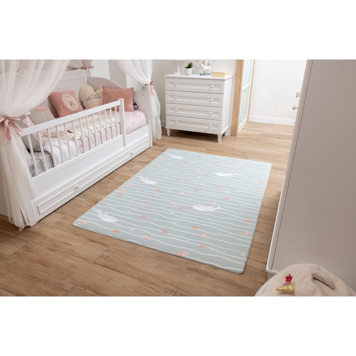 Ocean Diamond Premium Bebek Oyun Matı / Halısı – 140x230 cm | 12 mm Kalınlık | Çift Taraflı | Isı ve Darbe Yalıtımlı