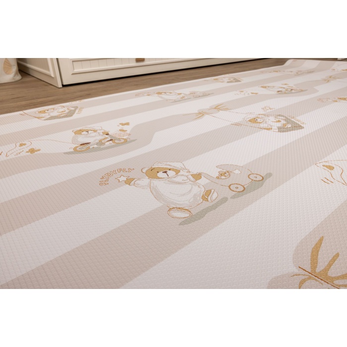 Sleepy Bear Diamond Premium Bebek Oyun Matı / Halısı – 140x230 cm | 15 mm Kalınlık | Çift Taraflı | Isı ve Darbe Yalıtımlı