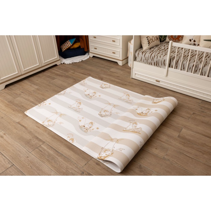 Sleepy Bear Diamond Premium Bebek Oyun Matı / Halısı – 140x230 cm | 15 mm Kalınlık | Çift Taraflı | Isı ve Darbe Yalıtımlı