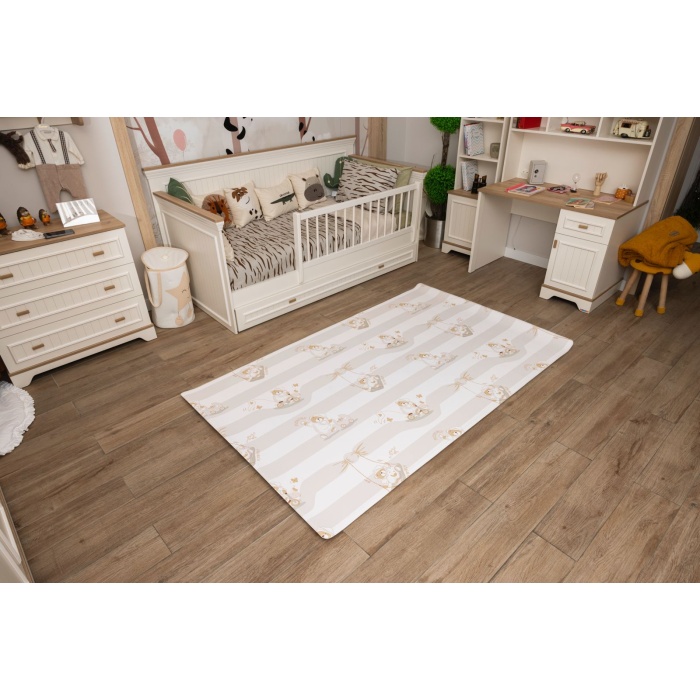 Sleepy Bear Diamond Premium Bebek Oyun Matı / Halısı – 140x230 cm | 15 mm Kalınlık | Çift Taraflı | Isı ve Darbe Yalıtımlı