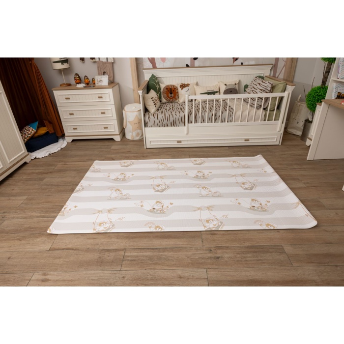 Sleepy Bear Diamond Premium Bebek Oyun Matı / Halısı – 140x230 cm | 15 mm Kalınlık | Çift Taraflı | Isı ve Darbe Yalıtımlı