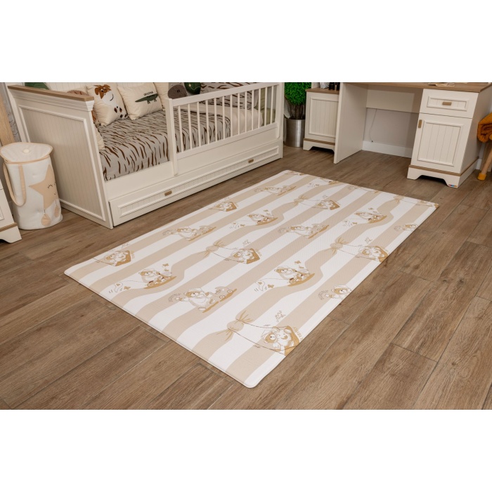 Sleepy Bear Diamond Premium Bebek Oyun Matı / Halısı – 140x230 cm | 15 mm Kalınlık | Çift Taraflı | Isı ve Darbe Yalıtımlı