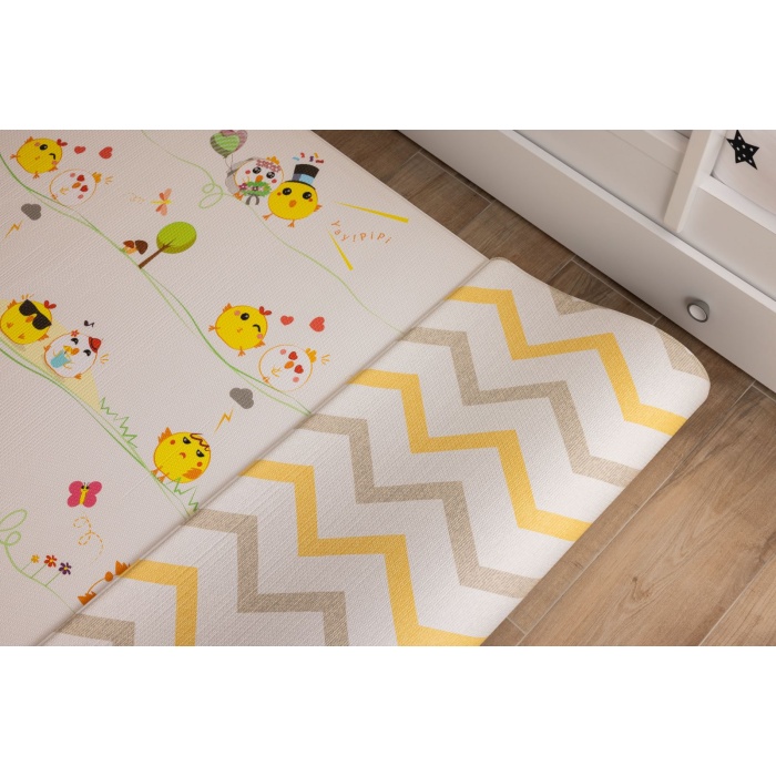 Tiny Hens Diamond Premium Bebek Oyun Matı / Halısı – 140x230 cm | 15 mm Kalınlık | Çift Taraflı | Isı ve Darbe Yalıtımlı