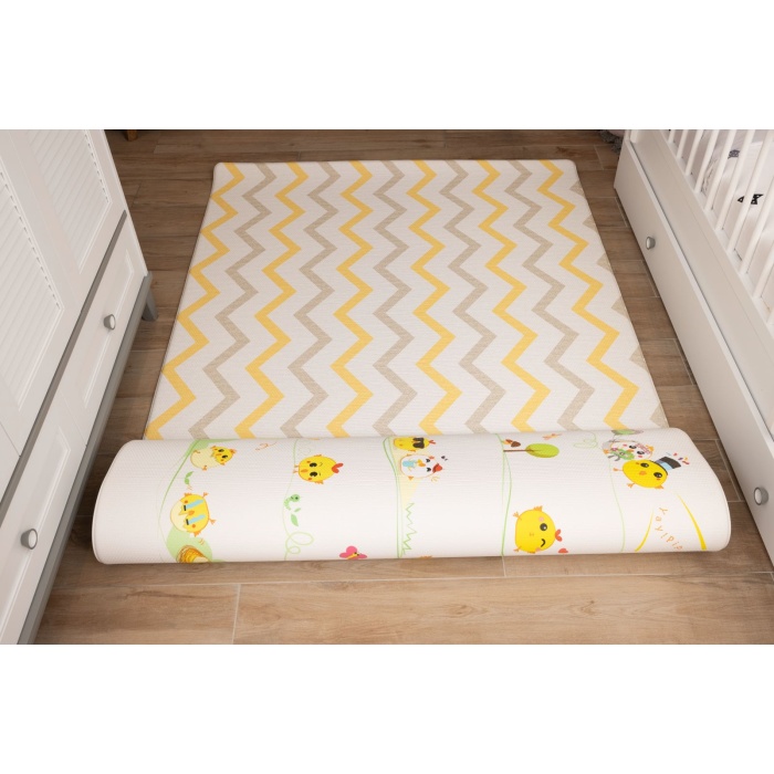 Tiny Hens Diamond Premium Bebek Oyun Matı / Halısı – 140x230 cm | 15 mm Kalınlık | Çift Taraflı | Isı ve Darbe Yalıtımlı