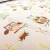 Owl Party Premium Katlamalı Bebek Oyun Matı / Halısı – 130x190 cm | 12 mm Kalınlık | Çift Taraflı, Taşınabilir, Isı ve Darbe Yalıtımlı