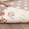 Owl Party Premium Katlamalı Bebek Oyun Matı / Halısı – 130x190 cm | 12 mm Kalınlık | Çift Taraflı, Taşınabilir, Isı ve Darbe Yalıtımlı