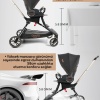 V9-Siyah Premium Bebek Arabası – Çift Yönlü, Yüksek Manzara Görünümü, 170° Yatış Açısı