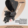 V9-Siyah Premium Bebek Arabası – Çift Yönlü, Yüksek Manzara Görünümü, 170° Yatış Açısı