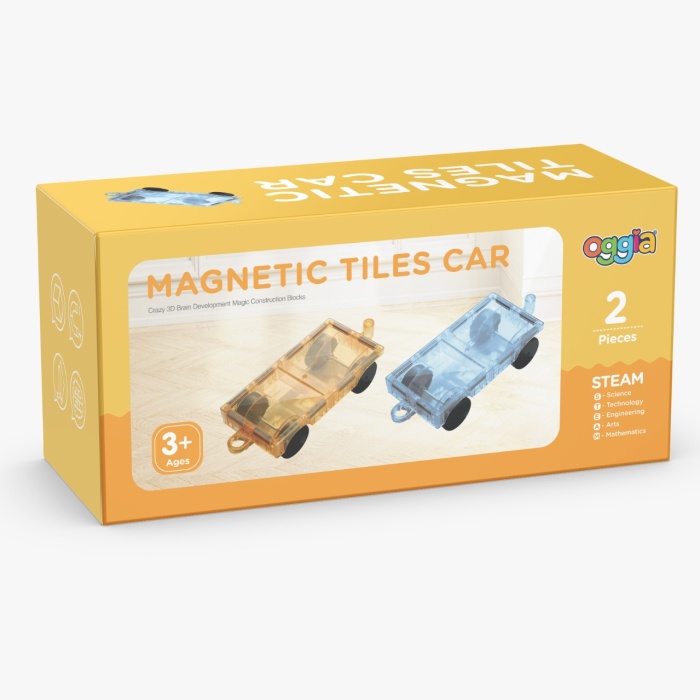 Magnetic Tiles Car (Starshine Seti Arabası) 2 Adet