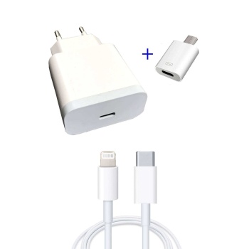 İphone Lightning Uçlu Hızlı Şarj Aleti 3A/18W 1.2 Metre Kablolu Hızlı Şarj Cihazı Mikro Dönüştürücü