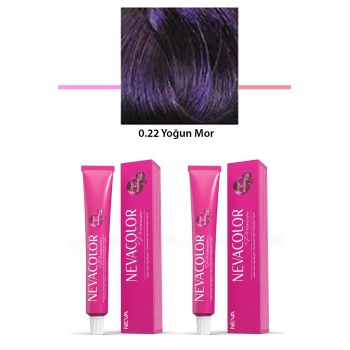 2 li Set Premium 0.22 Yoğun Mor - Kalıcı Krem Saç Boyası 2 X 50 g Tüp