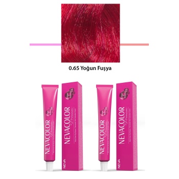 2 li Set Premium 0.65 Yoğun Fuşya - Kalıcı Krem Saç Boyası 2 X 50 g Tüp