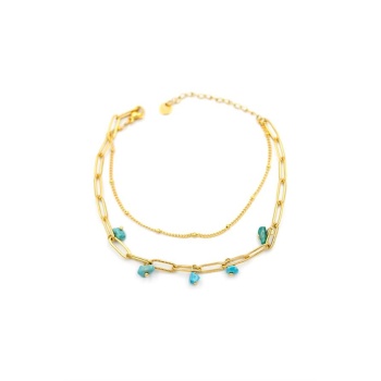 Boncuk Zincir Halhal - Altın