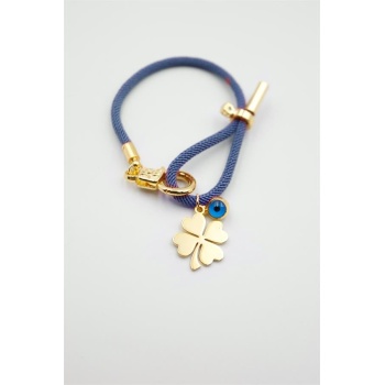 İpli Yonca Bileklik - Lacivert