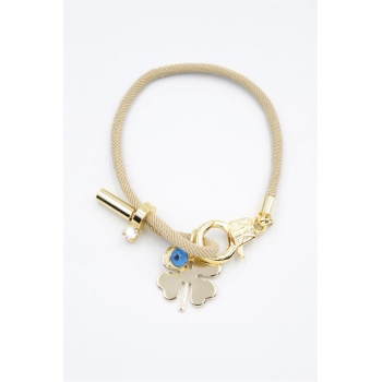 İpli Yonca Bileklik - Bej