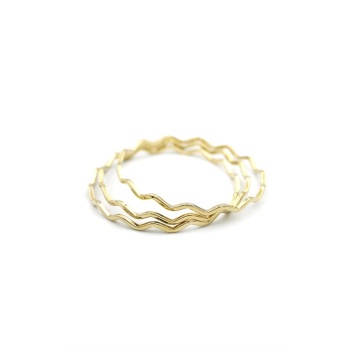 Kıvrımlı Ajda Bilezik - 60mm - Altın