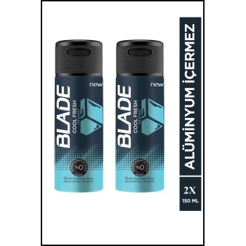 2 Adet Blade Cool Fresh Erkek Deodorant 150 Ml Hızlı Kurur Leke Bırakmaz