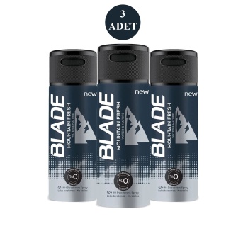 3 Adet Mountain Fresh Erkek Deodorant 150ml Leke Bırakmaz
