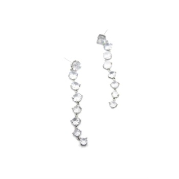 Zirkon Taşlı Küpe - Gümüş