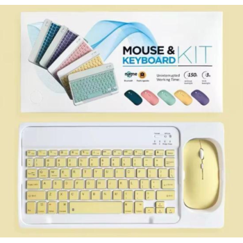 ZR20Km Sarı Kablosuz Klavye Mouse Set